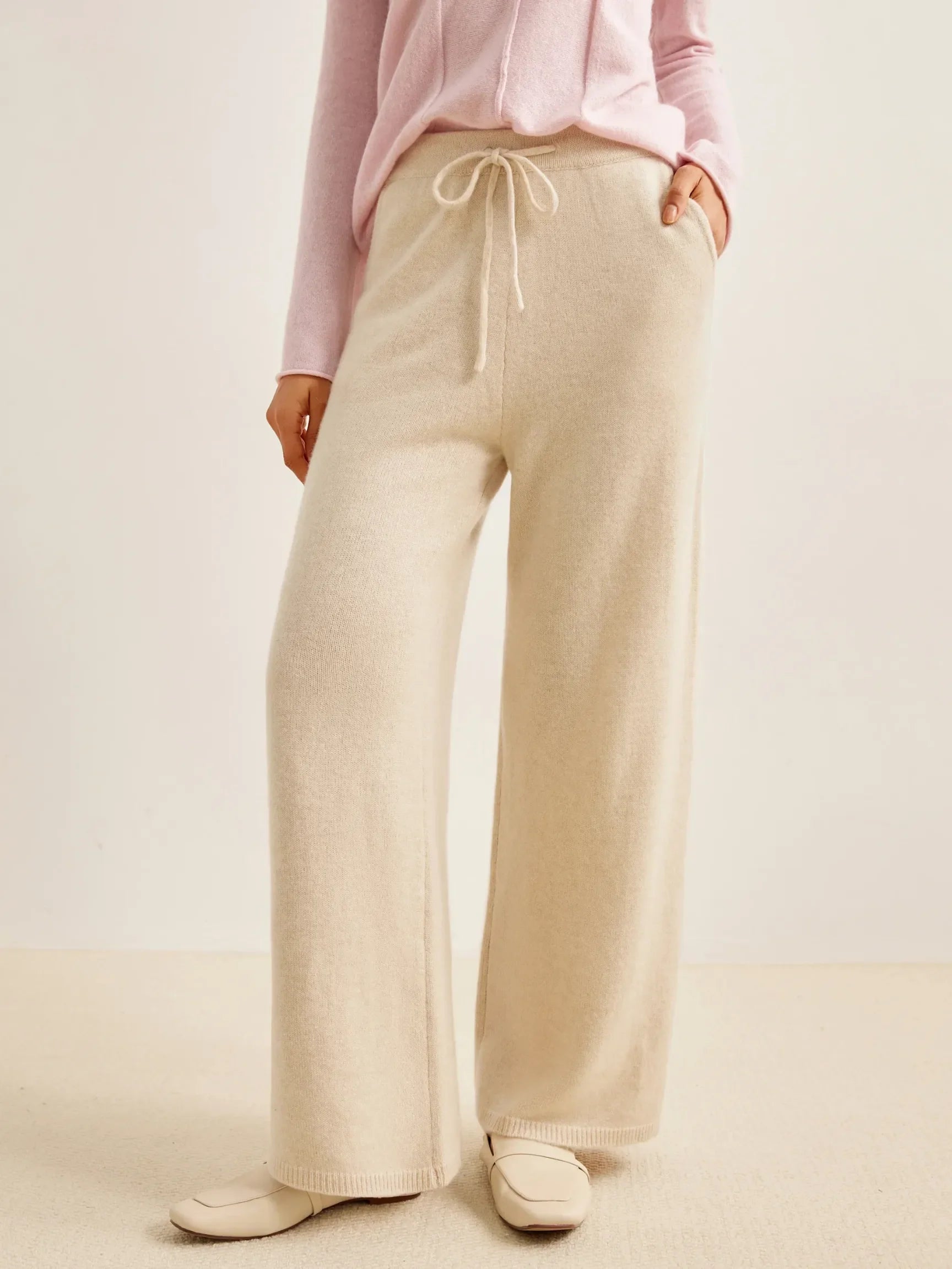 100% CASHMERE COMFORT FLUID SWEATPANTS ADRIENNE