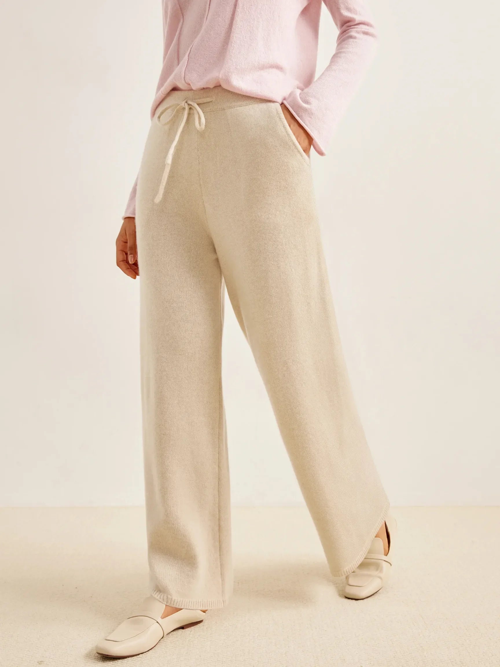 100% CASHMERE COMFORT FLUID SWEATPANTS ADRIENNE