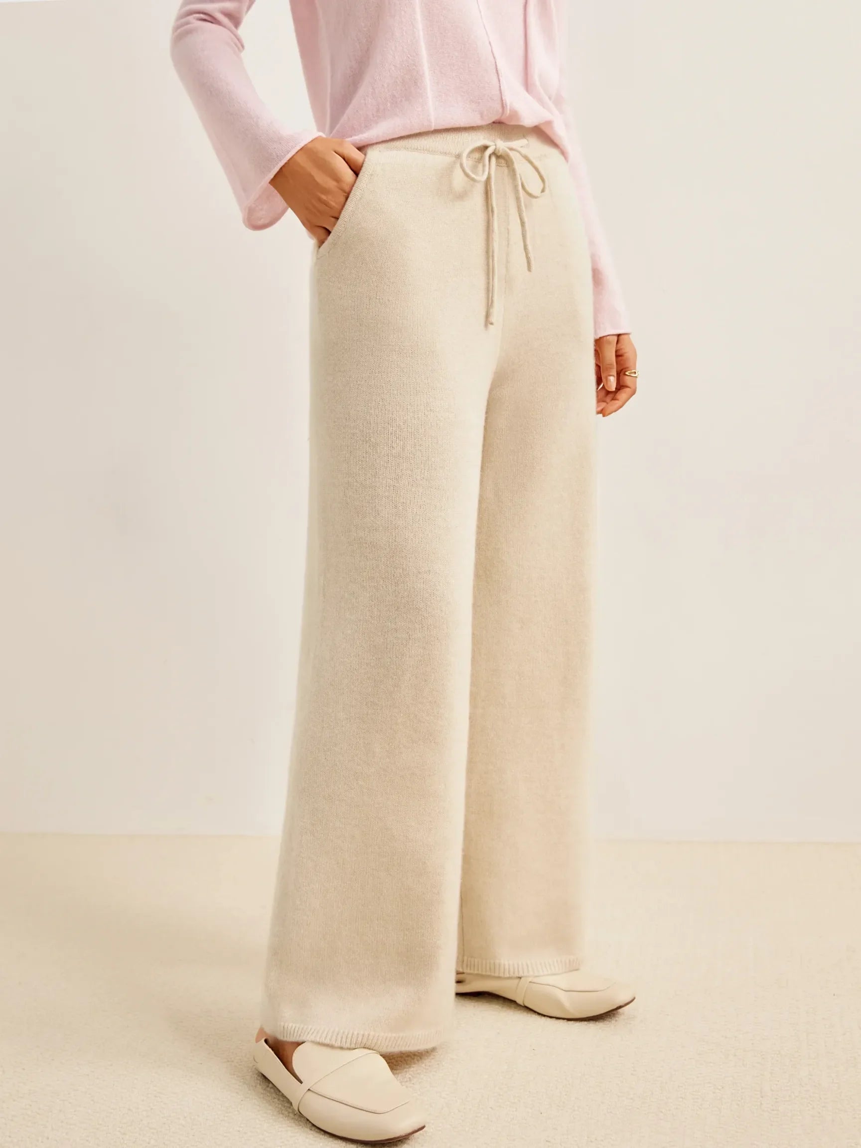 100% CASHMERE COMFORT FLUID SWEATPANTS ADRIENNE