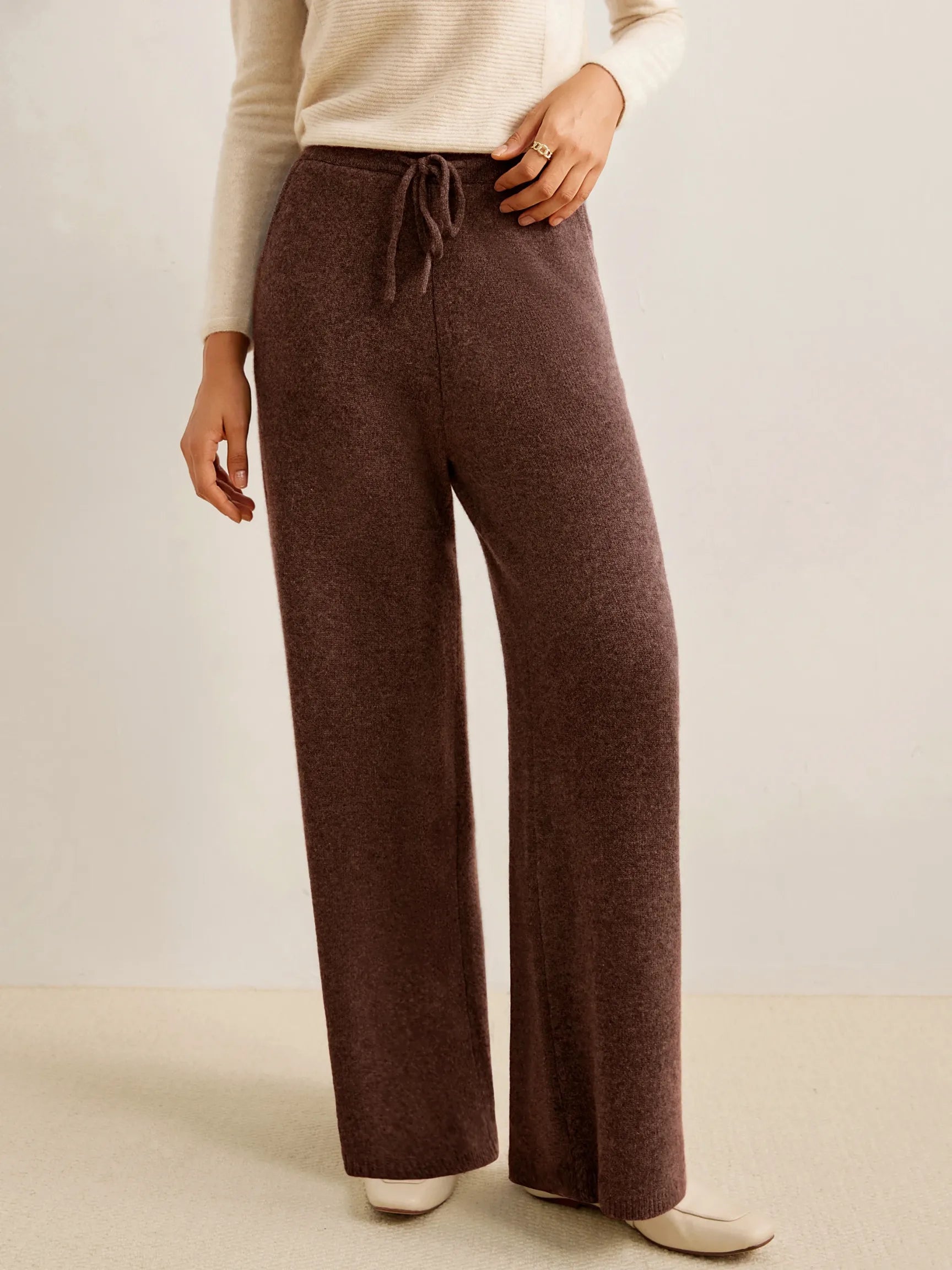 100% CASHMERE COMFORT FLUID SWEATPANTS ADRIENNE