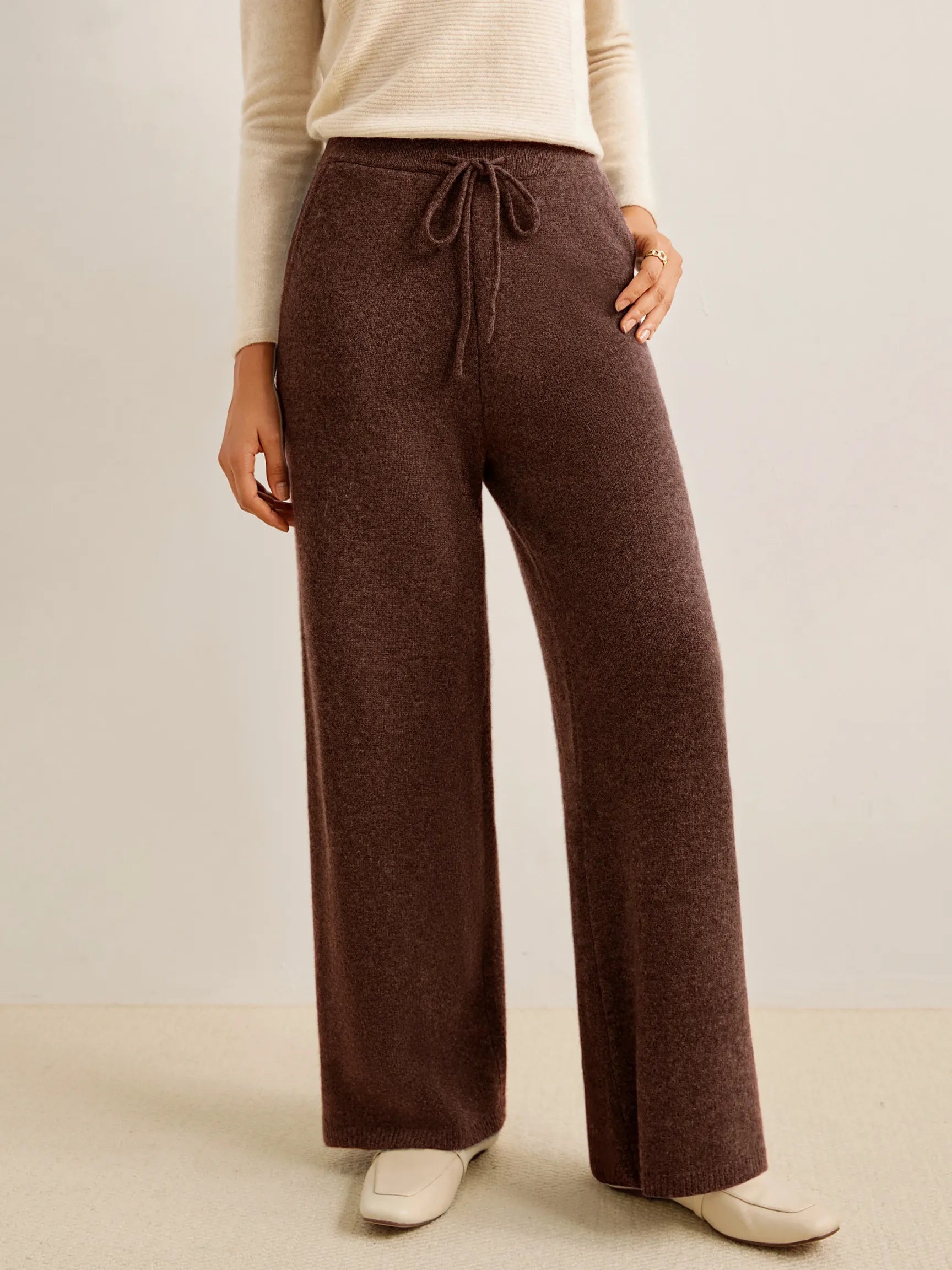 100% CASHMERE COMFORT FLUID SWEATPANTS ADRIENNE