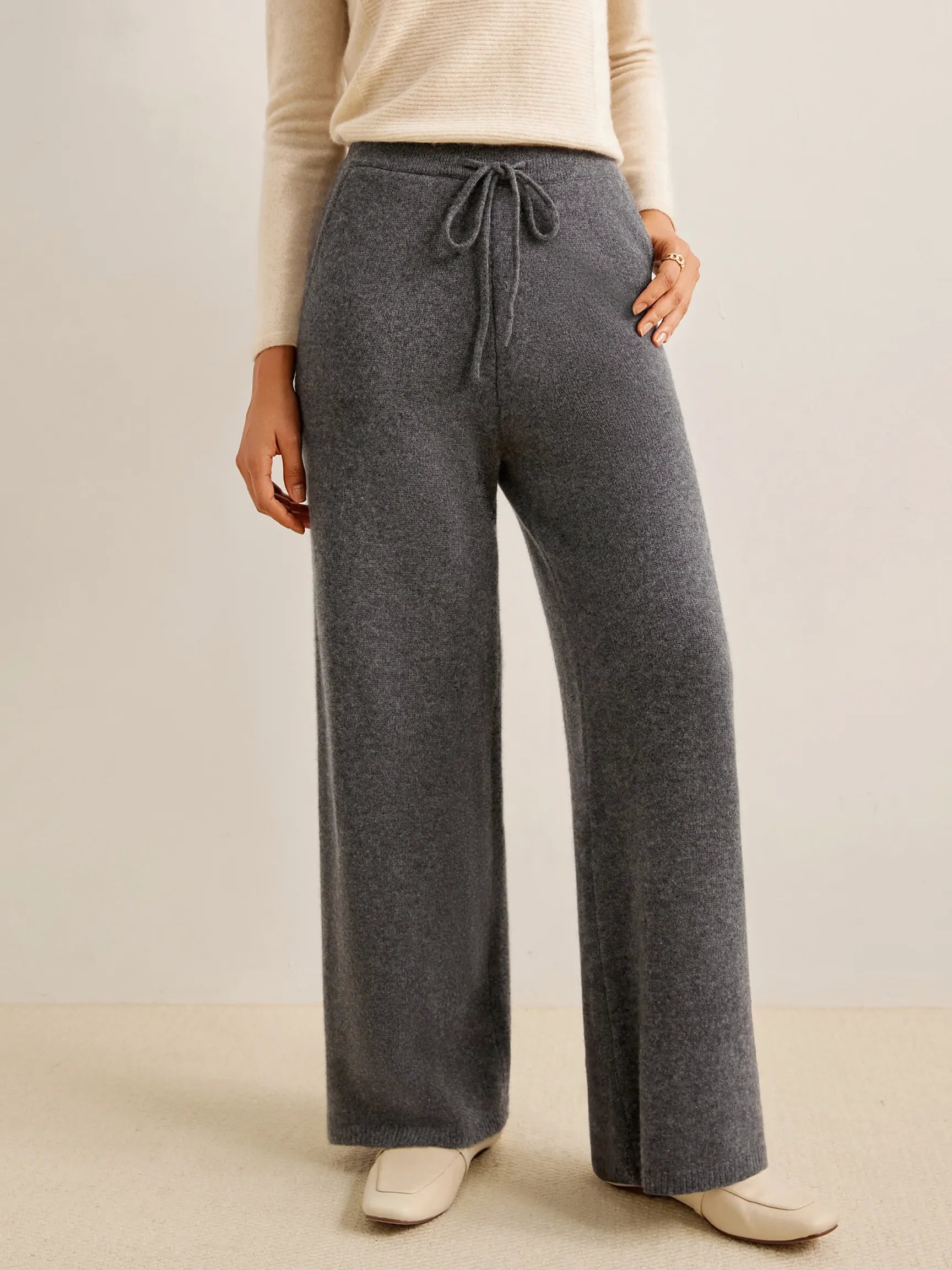 100% CASHMERE COMFORT FLUID SWEATPANTS ADRIENNE