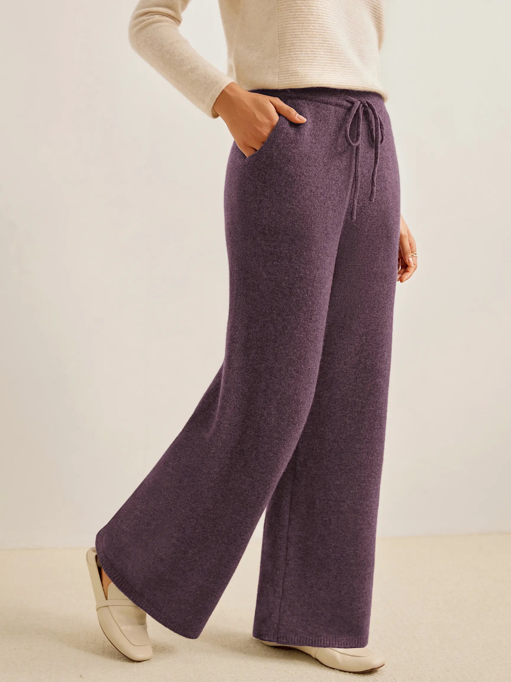 100% CASHMERE COMFORT FLUID SWEATPANTS ADRIENNE