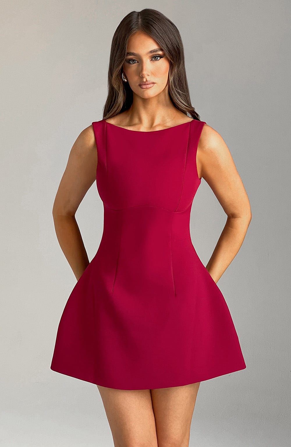 Alana Mini Dress - Wine